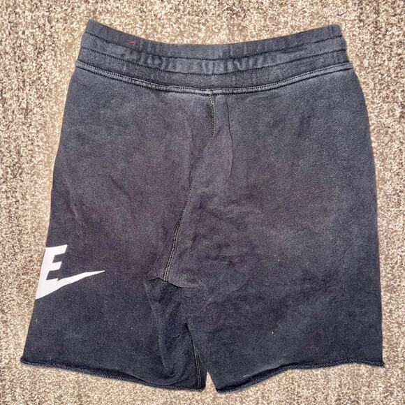 Nike Sportswear Big Swoosh Logo Cotton Shorts - Black/White Size Small - Picture 9 of 9